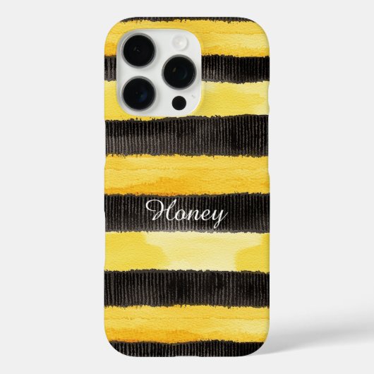 Honey Bee Zwart Goud Geel Kerstmis Case-Mate iPhone Case (Achterkant)