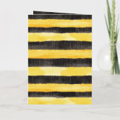 Honey Bee Zwart Goud Geel Kerstmis Kaart (Achterkant)