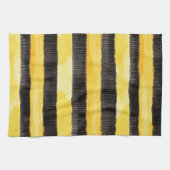 Honey Bee Zwart Goud Geel Kerstmis Theedoek (Horizontaal)