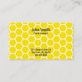 Honey Beekeeper Apiarist Honeycomb Bee Boerderij Visitekaartje (Achterkant)