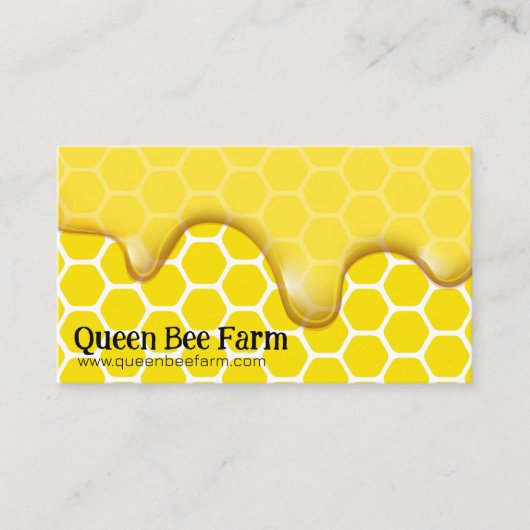 Honey Beekeeper Apiarist Honeycomb Bee Boerderij Visitekaartje (Voorkant)