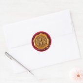 HONEY BEEKEEPER BEEKEEPER RODE BROWN WAX SEAL RONDE STICKER (Envelop)
