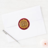 HONEY BEEKEEPER BEEKEEPER RODE BROWN WAX SEAL RONDE STICKER (Envelop)