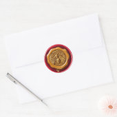 HONEY BEEKEEPER BEEKEEPER RODE BROWN WAX SEAL RONDE STICKER (Envelop)