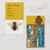 HONEY BEEKEEPER BROWN WAX SEAL MONOGRAM VISITEKAARTJE (Voorkant / Achterkant)