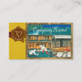 HONEY BEEKEEPER BROWN WAX SEAL MONOGRAM VISITEKAARTJE (Achterkant)