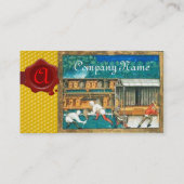 HONEY BEEKEEPER RED WAX SEAL MONOGRAM VISITEKAARTJE (Achterkant)