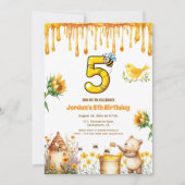 Honey Beer 5e verjaardagsfeestje Kaart (Voorkant)