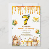 Honey Beer 7e verjaardagsfeestje Kaart (Voorkant)