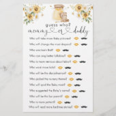 Honey Beer Baby shower "Raad eens wie" Game (Voorkant)