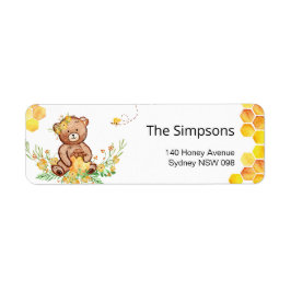 Honey beer bij retour adres label