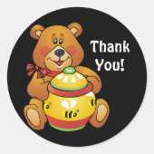 Honey Beer dank u cartoon sticker (Voorkant)
