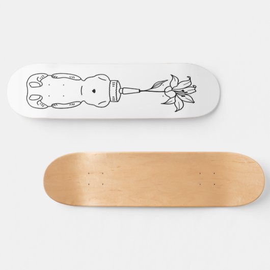 Honey Beer Deluxe Flower Whiteout Skateboard (Horizontaal)