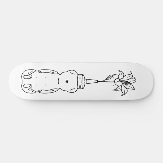 Honey Beer Deluxe Flower Whiteout Skateboard (Horizontaal)