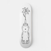 Honey Beer Deluxe Flower Whiteout Skateboard (Voorkant)