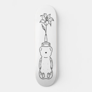 Honey Beer Deluxe Flower Whiteout Skateboard