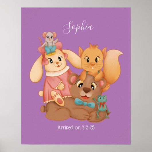 Honey Beer & Friends, DIY Naam Wit Script Poster (Voorkant)