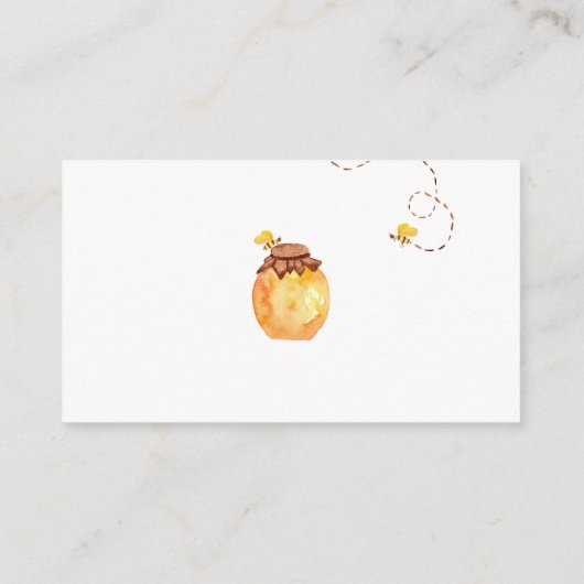 Honey Beer Raad hoeveel Baby shower spel Informatiekaartje (Achterkant)