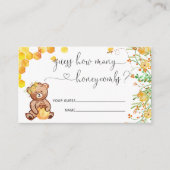 Honey Beer Raad hoeveel Baby shower spel Informatiekaartje (Voorkant)