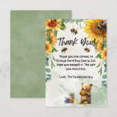 Honey Beer Verjaardagsfeest Dank u kaarten (Voorkant / Achterkant)