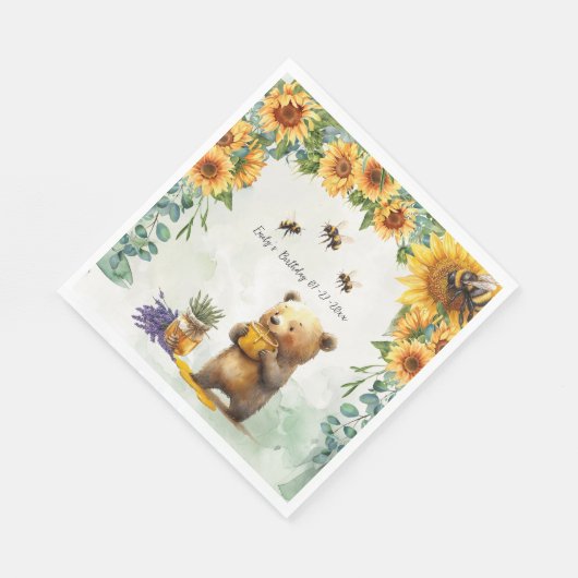 Honey Beer Verjaardagsfeest servetten (Hoek)