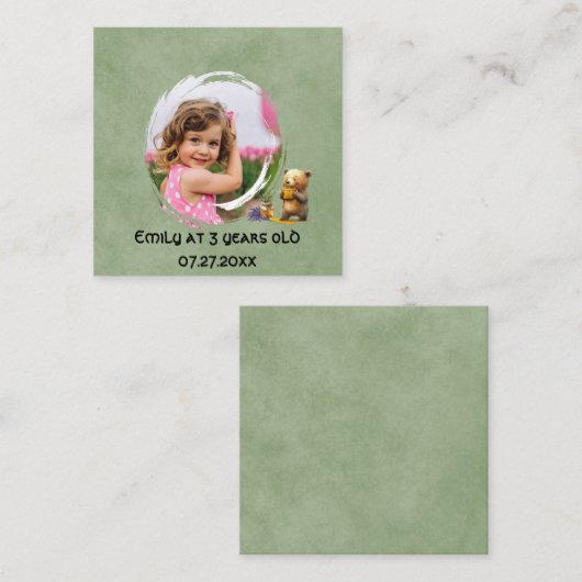 Honey beer verjaardagsfeestje informatiekaartje (Voorkant / Achterkant)