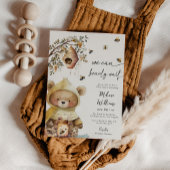 Honey Beer We kunnen bijna wachten Baby shower Kaart