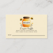 Honey & Bees Baby Shower Diaper Raffle Ticket  Informatiekaartje (Voorkant)