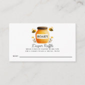 Honey & Bees Baby Shower Diaper Raffle Ticket  Informatiekaartje (Voorkant)