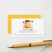 Honey & Bees Baby Shower Luiers Raffle Ticket