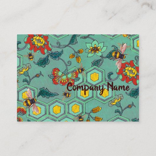 HONEY BEES, BEE COMBS, SPRINGSTROMEN Apiary Green Visitekaartje (Achterkant)