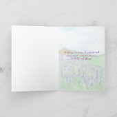 Honey Bees Lavendel Veld Gelukkige Verjaardag Zust Kaart (Binnen)