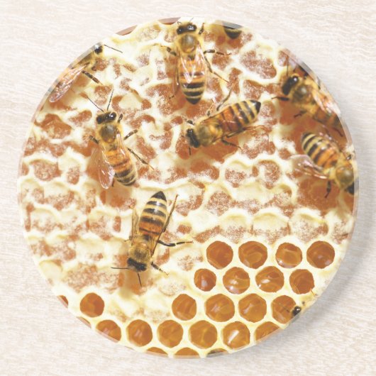 HONEY BEES ZANDSTEEN ONDERZETTER (Voorkant)