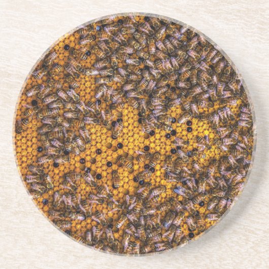 HONEY BEES ZANDSTEEN ONDERZETTER (Voorkant)