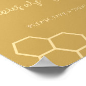 Honey Beige Baby shower Baby's zijn zoet dessert Poster (Hoek)