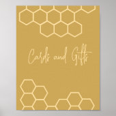 Honey Beige Baby shower Kaarten en geschenken teke Poster (Voorkant)