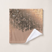 Honey Beige Champagne Golden Sparkle Lights Bad Handdoek (Wasdoekje)