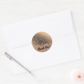 Honey Beige Champagne Golden Sparkle Lights Ronde Sticker (Envelop)