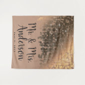 Honey Beige Champagne Golden Sparkle Lights Wandkleed (Voorkant (horizontaal))