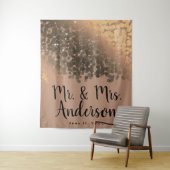 Honey Beige Champagne Golden Sparkle Lights Wandkleed (In situ)