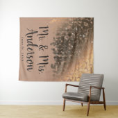 Honey Beige Champagne Golden Sparkle Lights Wandkleed (In Situ (horizontaal))