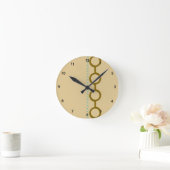 Honey Biege Gold Glow Acryl Wandklok (Huis)