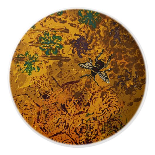 Honey Bijenknop pull Keramische Knop (Voorkant)