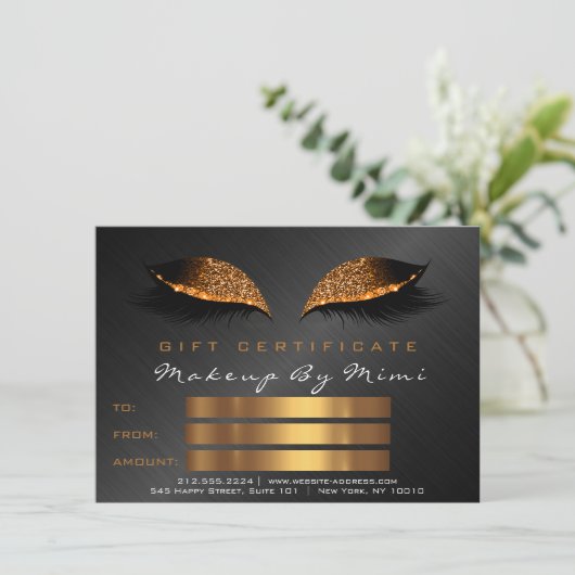 Honey Black Lashes Makeup Artist Certificate Gift (Staand voorkant)