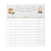 Honey Boerderij Aangepaste verkoop ontvangstbewijs Notitieblok (Voorkant)