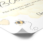 Honey Boho Wildflower Baby shower Mom-osa Bar Poster (Hoek)