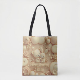 Honey Bonny Baby Cute Beer & Bunny Boodschappentas Tote Bag