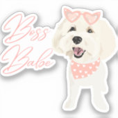 Honey Boss Babe Custom-Cut Vinyl Sticker (Voorkant)