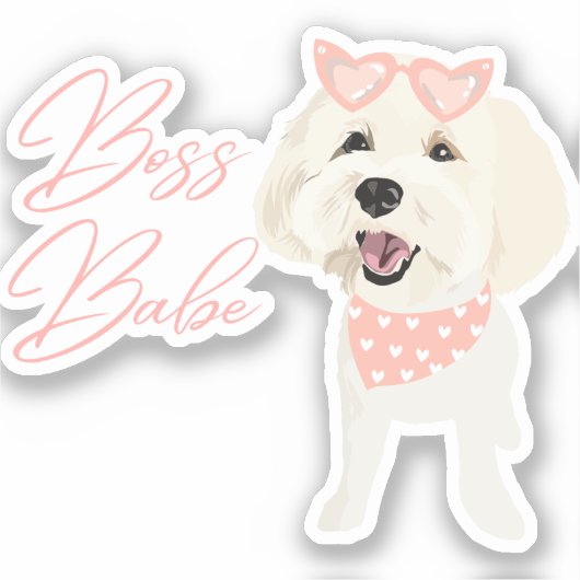 Honey Boss Babe Custom-Cut Vinyl Sticker (Voorkant)