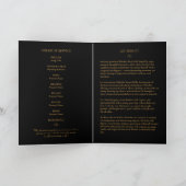 Honey‑Brown Text Black Background Bifold Program (Binnen)